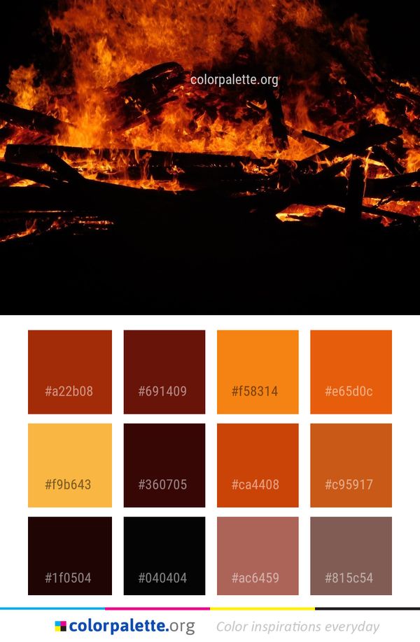 Fire Heat Flame Color Palette