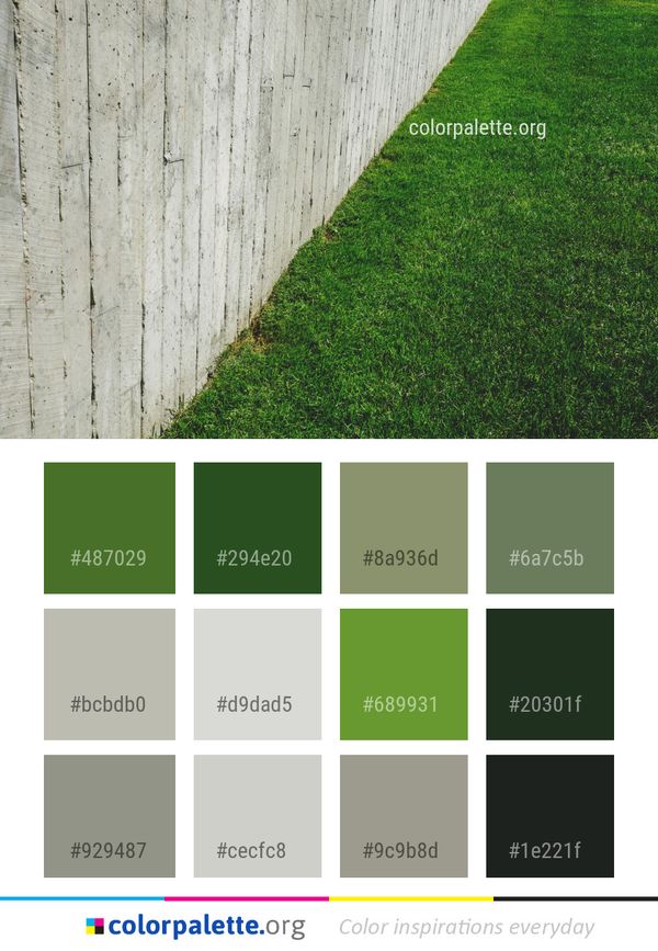 Green Grass Lawn Color Palette