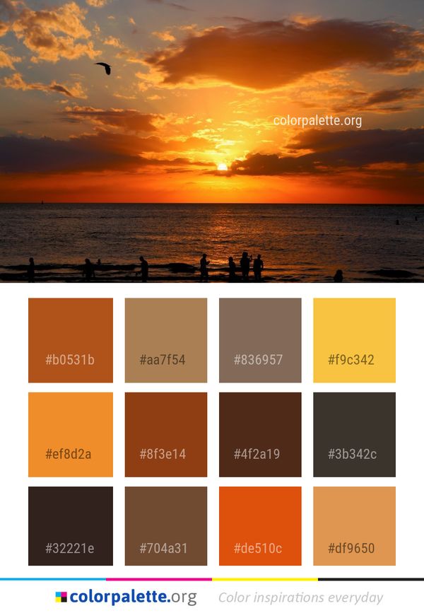 Horizon Sky Afterglow Color Palette