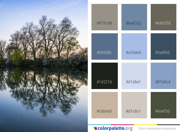 Reflection Water Tree Color Palette