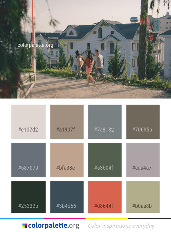Residential Area Photograph House Color Palette