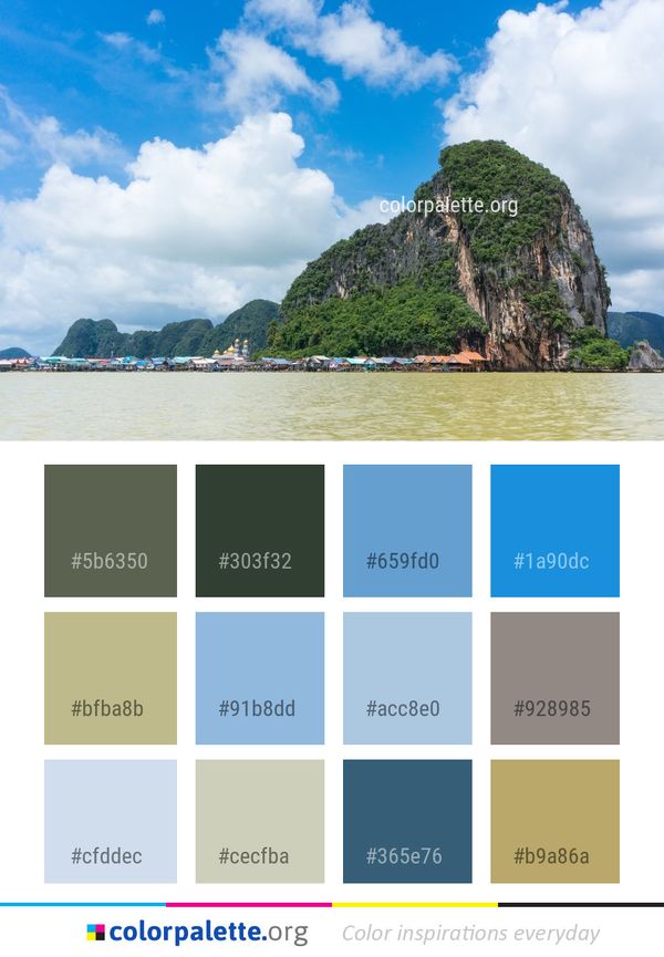 Sky Coastal And Oceanic Landforms Cloud Color Palette