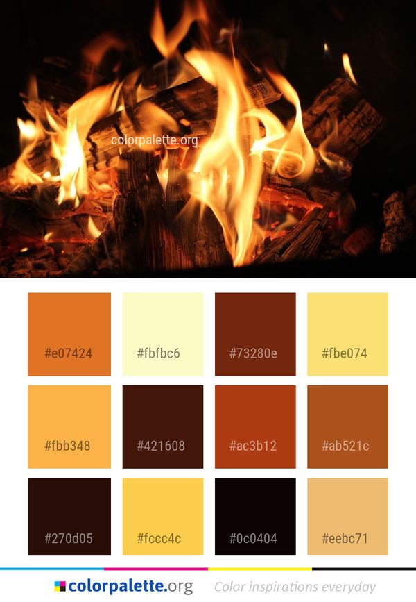 Fire Heat Flame Color Palette