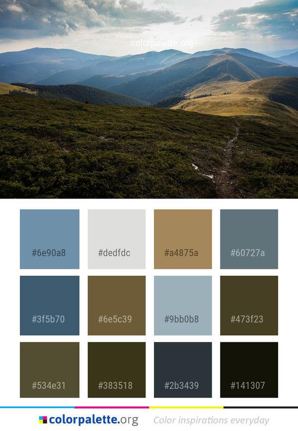 Highland Sky Mountainous Landforms Color Palette
