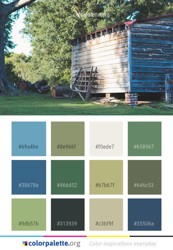 House Shed Tree Color Palette