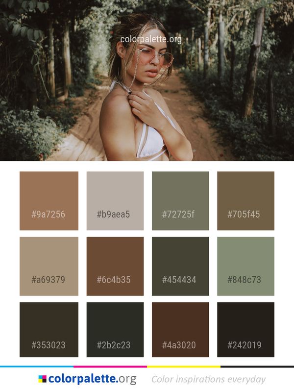 Human Hair Color Beauty Girl Color Palette