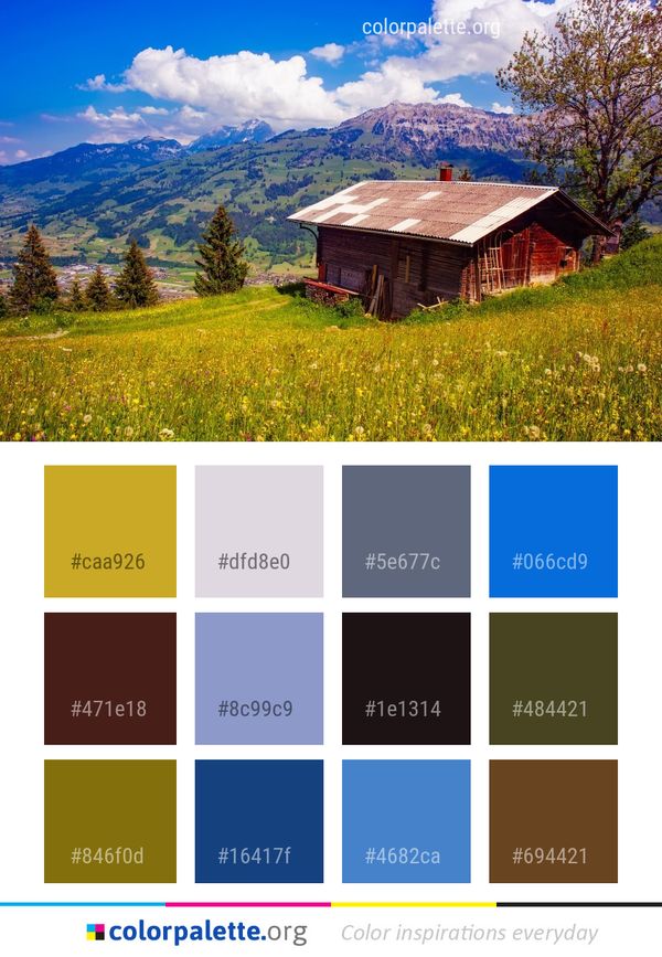 Mountainous Landforms Sky Nature Color Palette