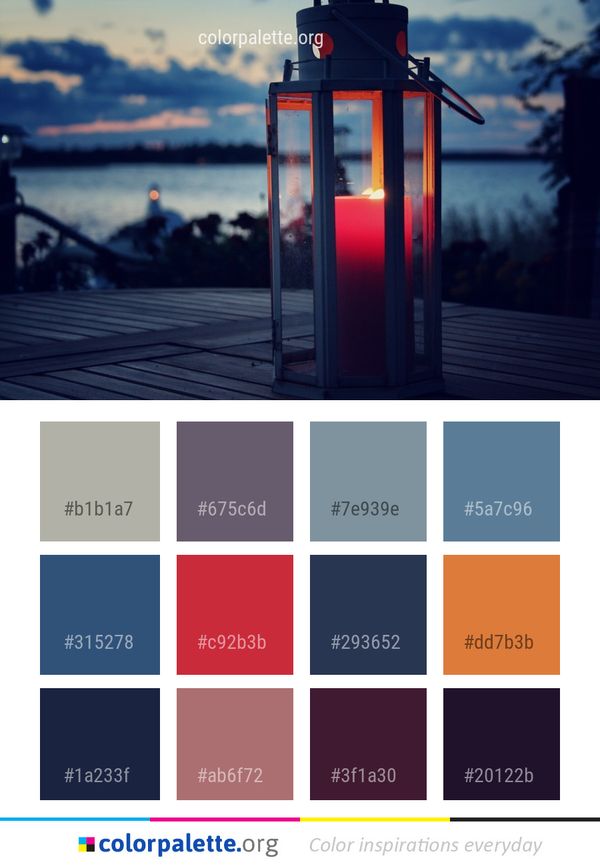 Red Water Lighting Color Palette