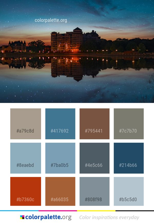 Reflection Sky Nature Color Palette