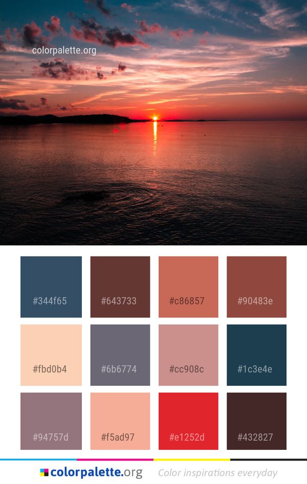 Sky Horizon Sunset Color Palette