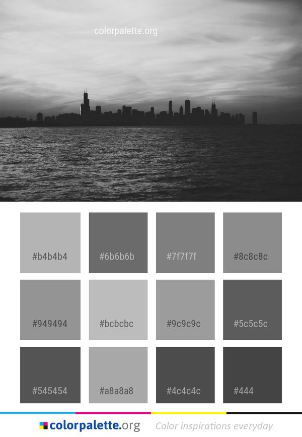 Skyline Sky Black And White Color Palette