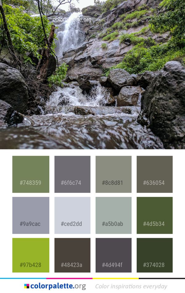 Water Nature Waterfall Color Palette