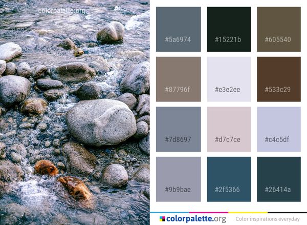Water Rock Shore Color Palette
