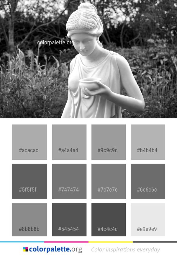 White Photograph Black Color Palette