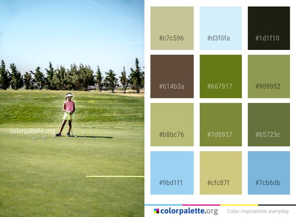 Golf Golfer Course Color Palette