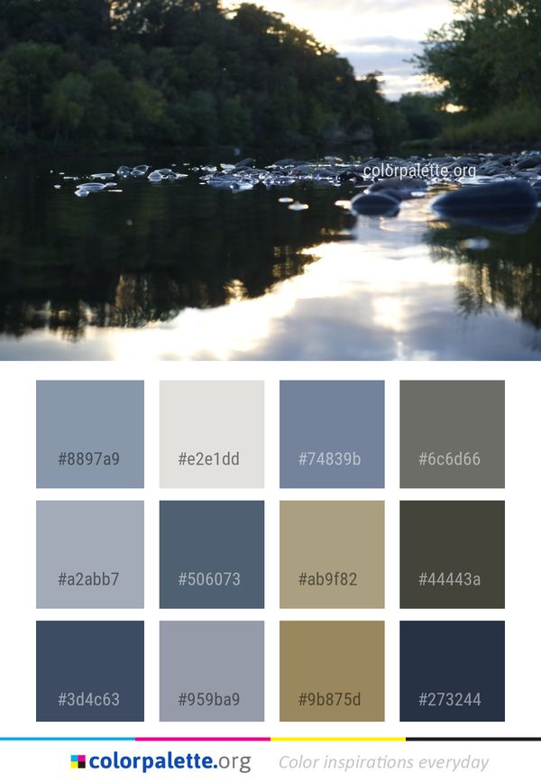 Reflection River Water Color Palette
