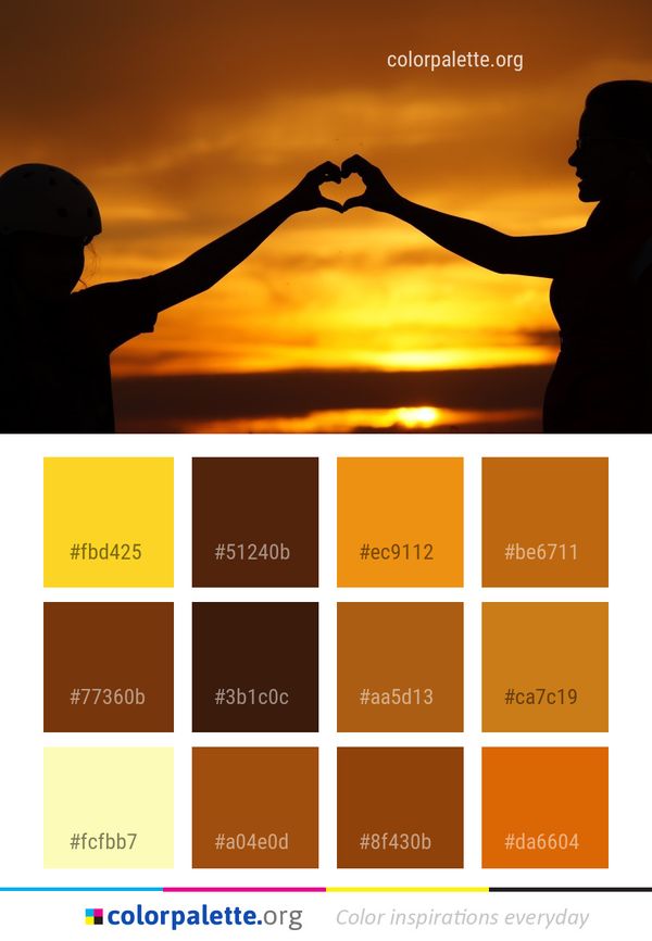 Sky Sunrise Silhouette Color Palette