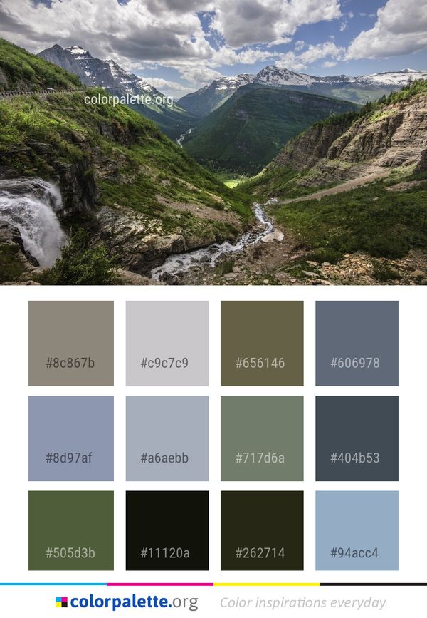 Mountainous Landforms Nature Mountain Color Palette
