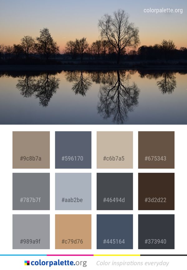 Reflection Water Nature Color Palette