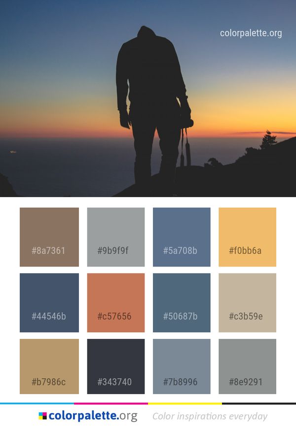 Sky Sunrise Silhouette Color Palette