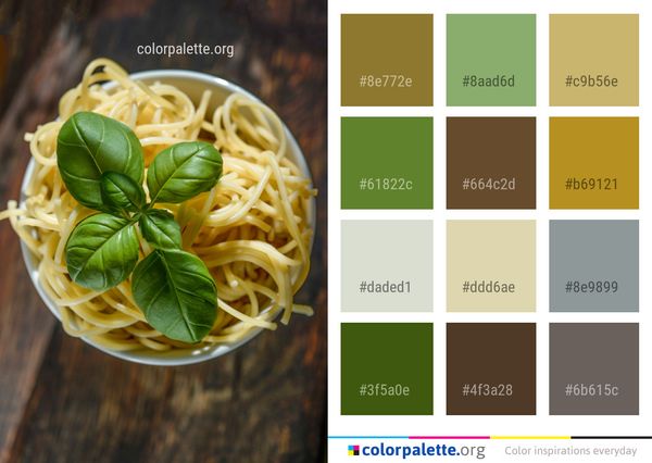 Spaghetti Al Dente Food Color Palette