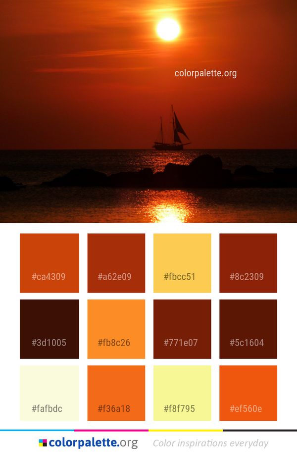 Sunset Sun Horizon Color Palette