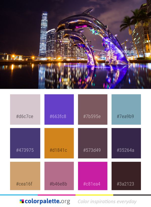 Reflection Cityscape Metropolitan Area Color Palette