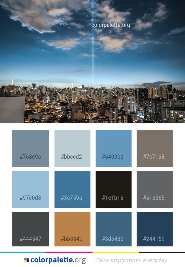 Sky Cityscape Metropolitan Area Color Palette