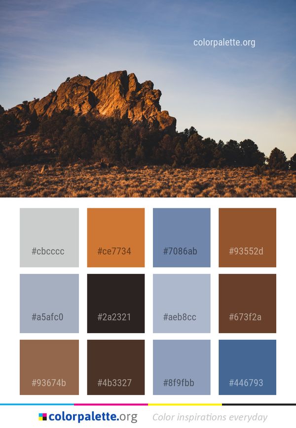 Sky Mountainous Landforms Rock Color Palette