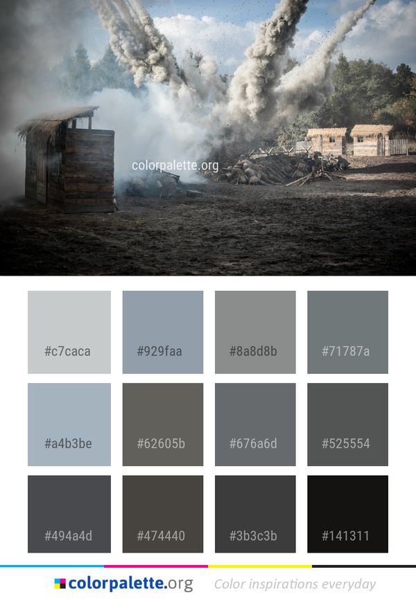 Smoke Cloud Sky Color Palette