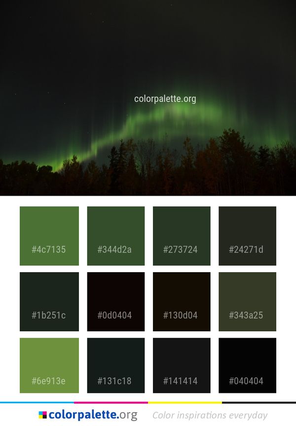 Nature Aurora Atmosphere Color Palette