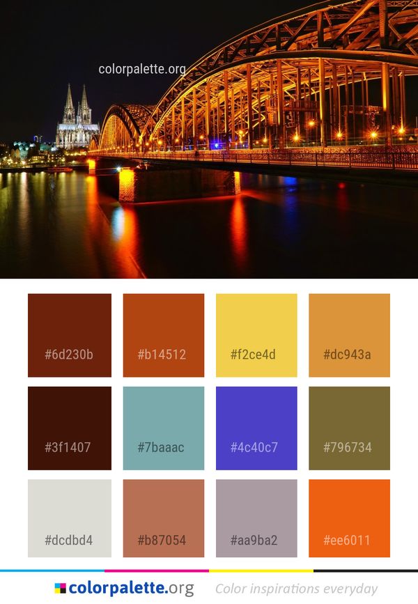 Reflection Night Bridge Color Palette