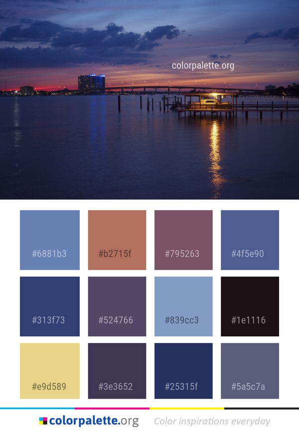 Reflection Sky Horizon Color Palette