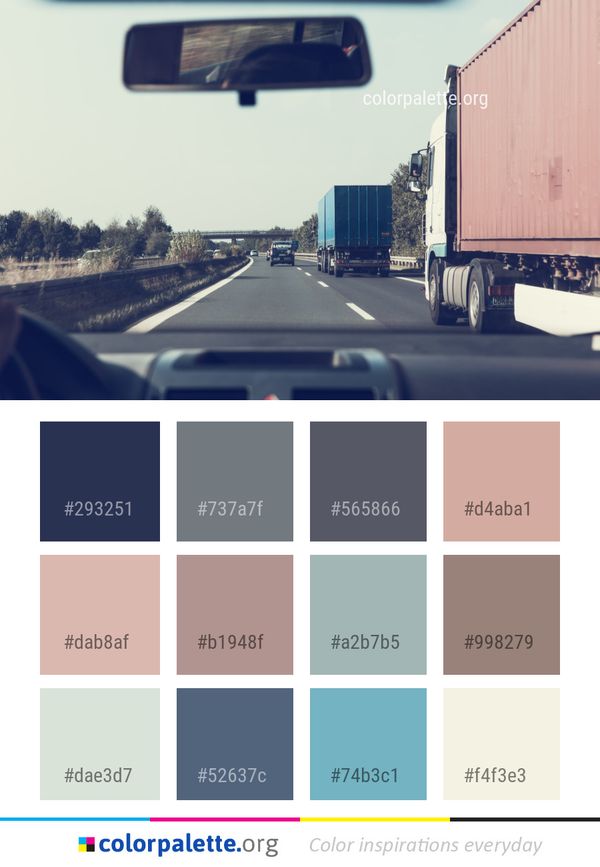 Road Car Motor Vehicle Color Palette