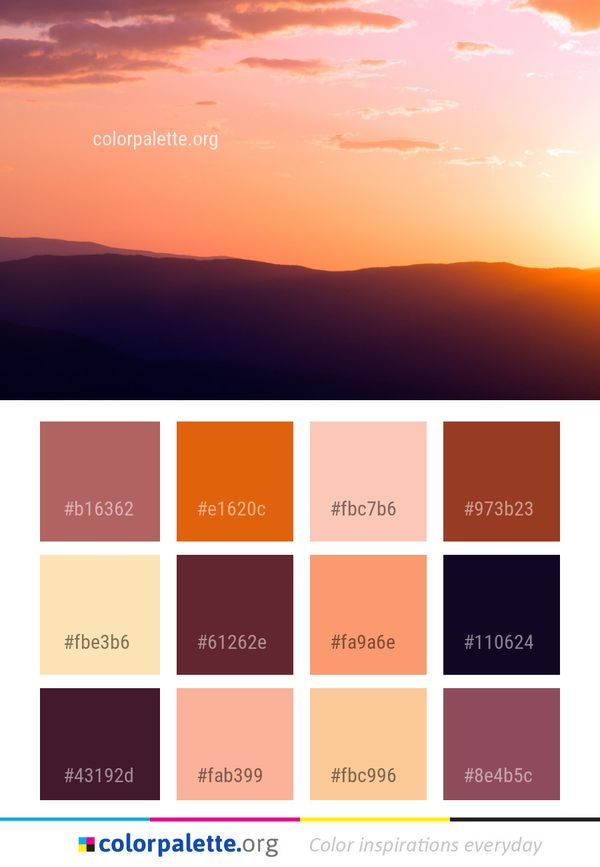 Sky Afterglow Horizon Color Palette