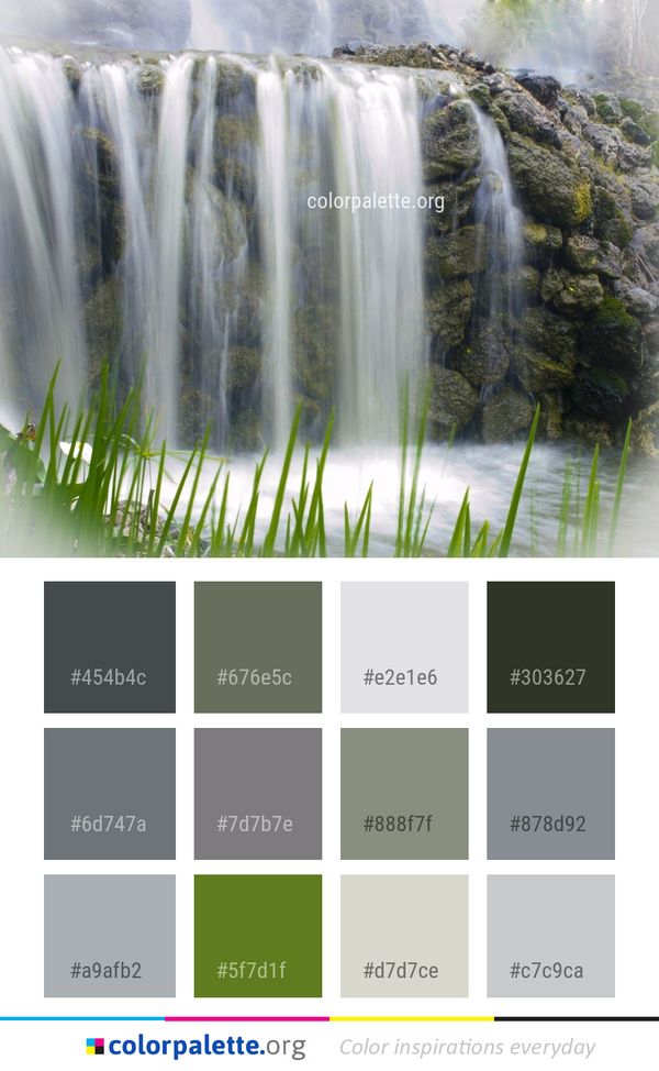 Waterfall Water Nature Color Palette