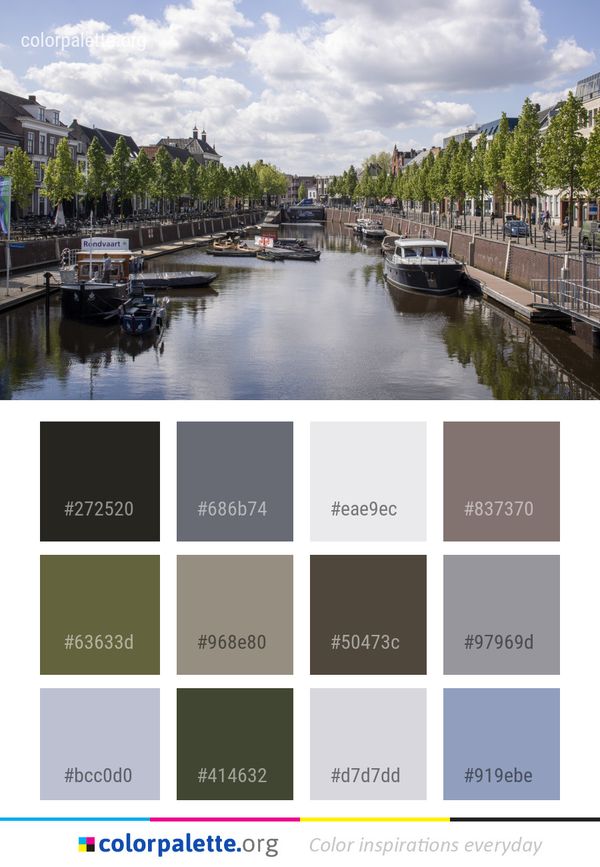 Waterway Canal Reflection Color Palette