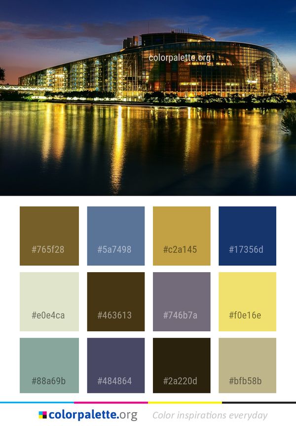 Reflection Water Cityscape Color Palette