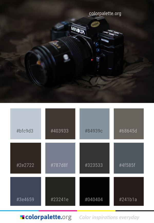 Single Lens Reflex Camera Digital Color Palette