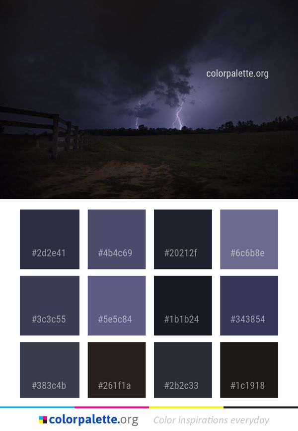 Sky Atmosphere Thunder Color Palette
