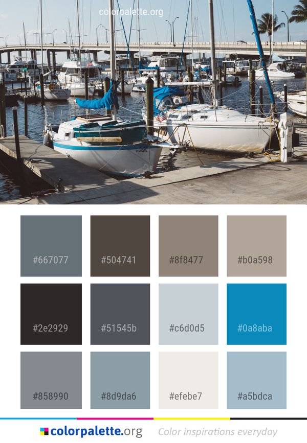 Boat Marina Sailboat Color Palette