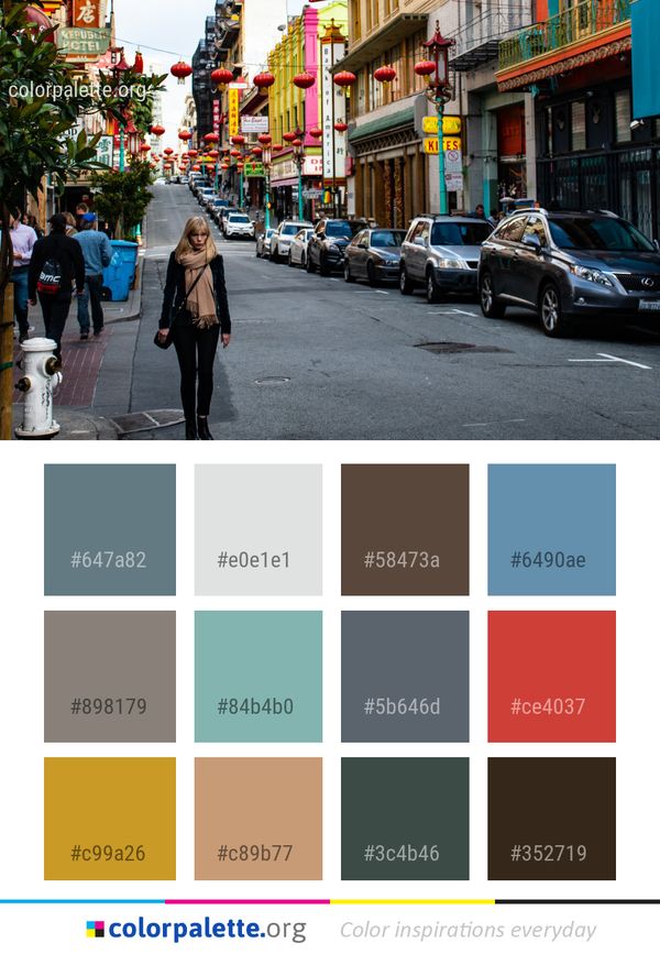 Car Road Street Color Palette