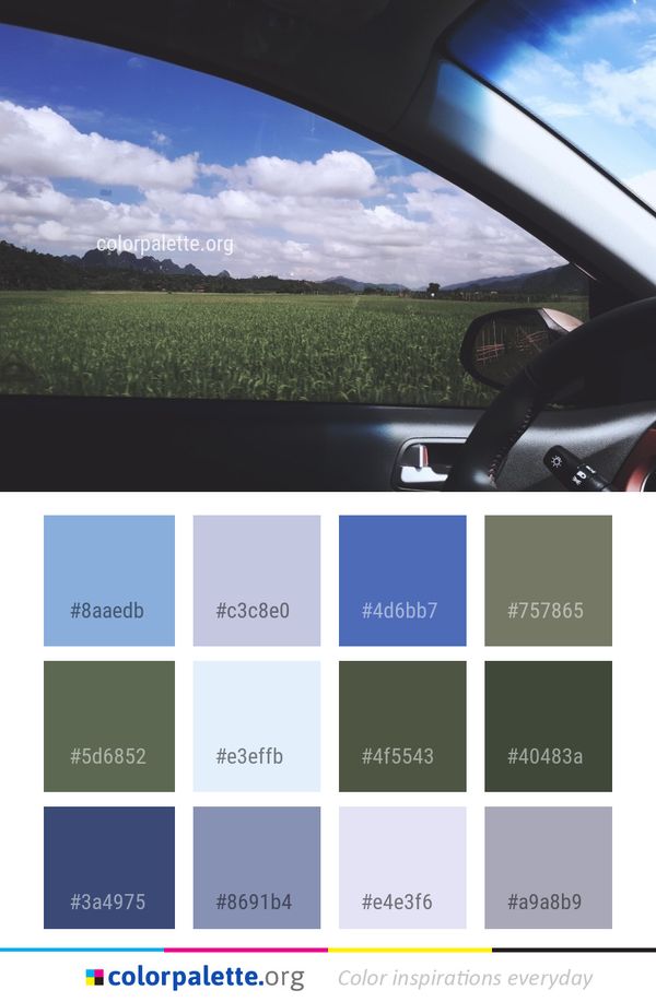 Car Sky Road Color Palette