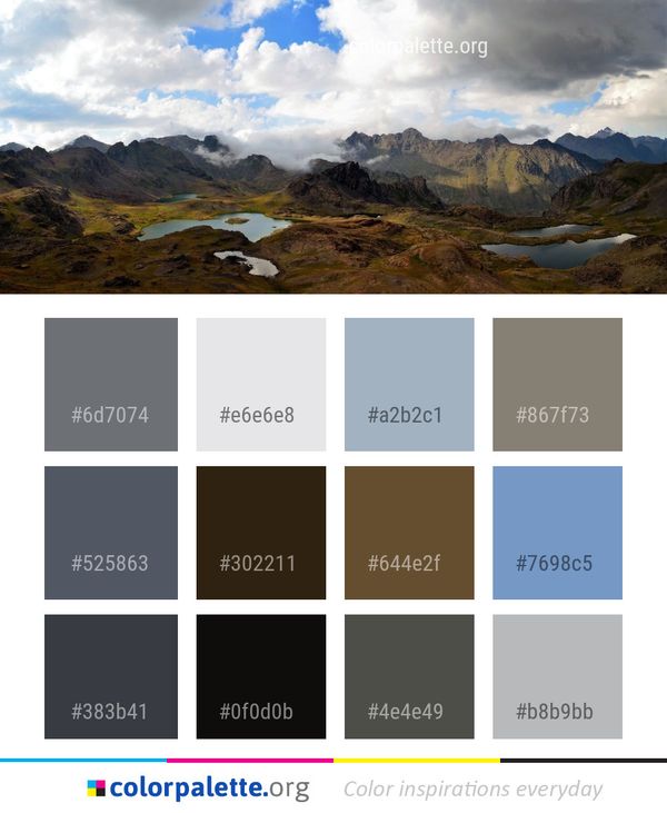 Highland Mountain Mountainous Landforms Color Palette