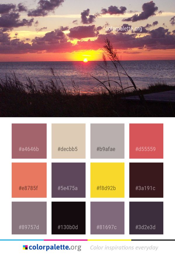 Horizon Sky Sunset Color Palette