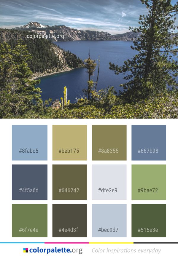 Nature Wilderness Lake Color Palette