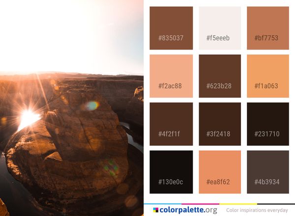 Rock Canyon Sun Color Palette