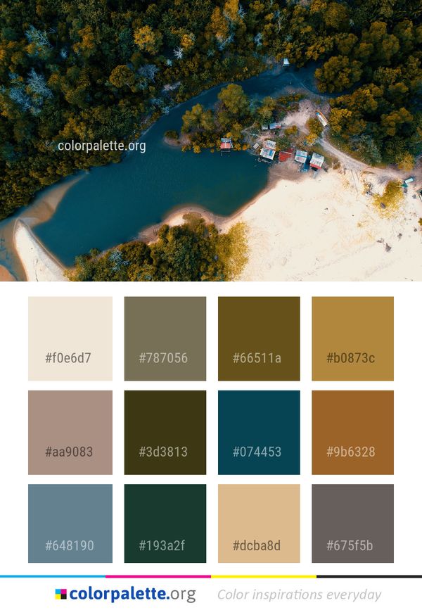 Water Nature Aerial Photography Color Palette