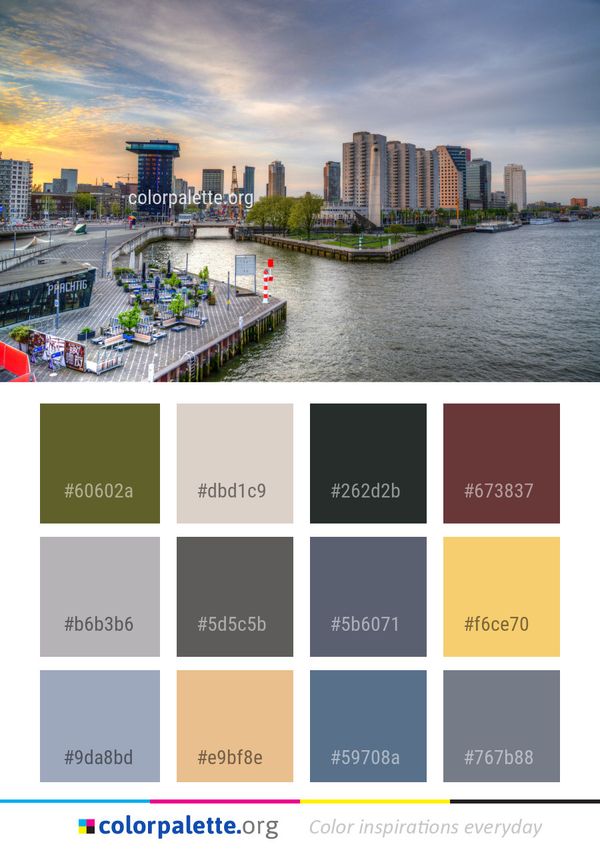 Metropolitan Area City Cityscape Color Palette