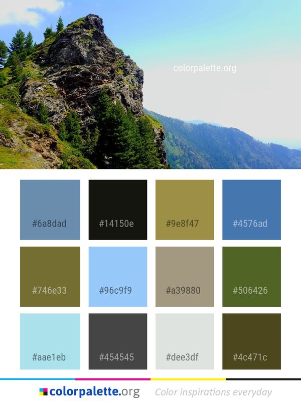 Mountainous Landforms Mountain Sky Color Palette